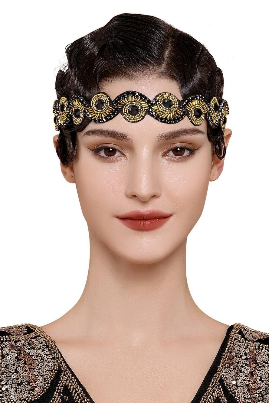 4135 Flapper Headpiece - Roaring 20s Headband 1920s Gatsby Headpiece